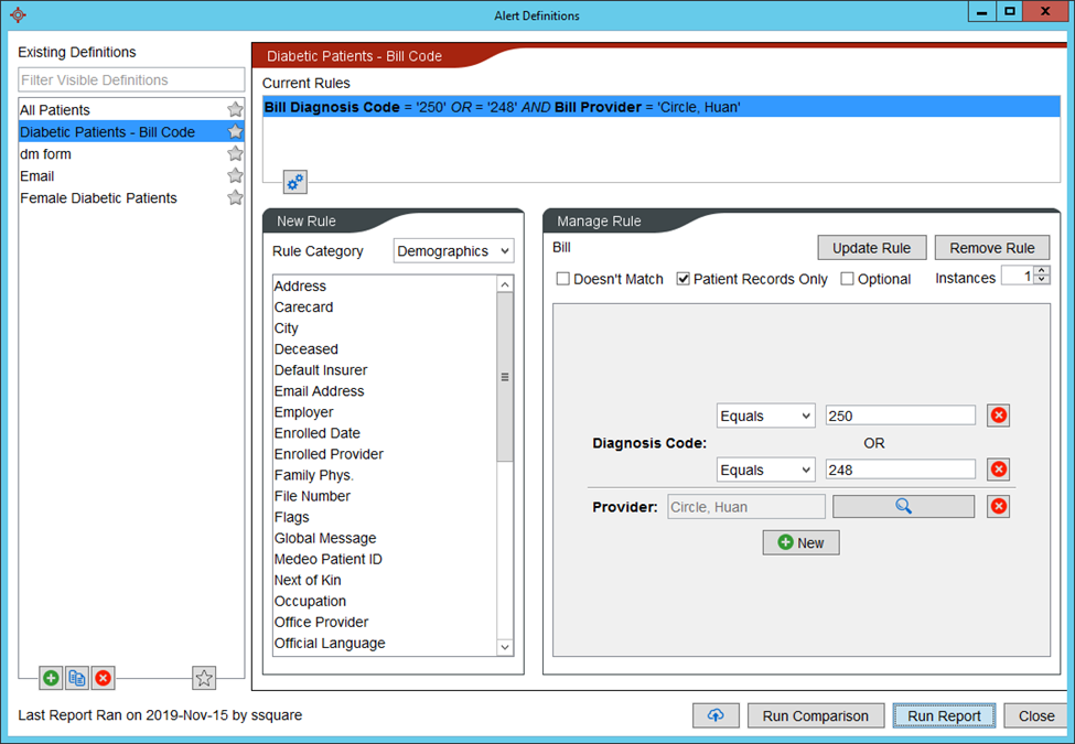 Accuro Query builder screenshot 2